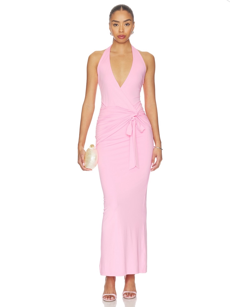 Revolve X Superdown Chloe Halter Maxi Dress In Pink